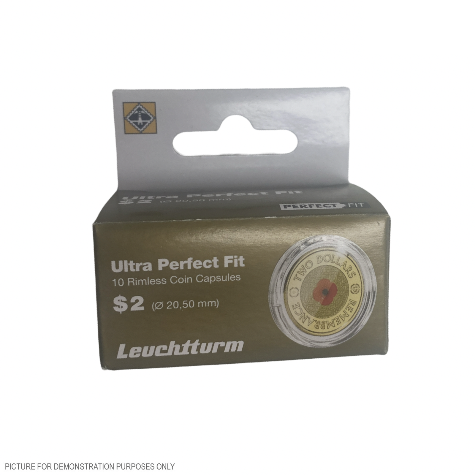 Lighthouse Ultra PERFECT FIT Coin Capsules - Designed for Australian $2 Coins - Packet of 10